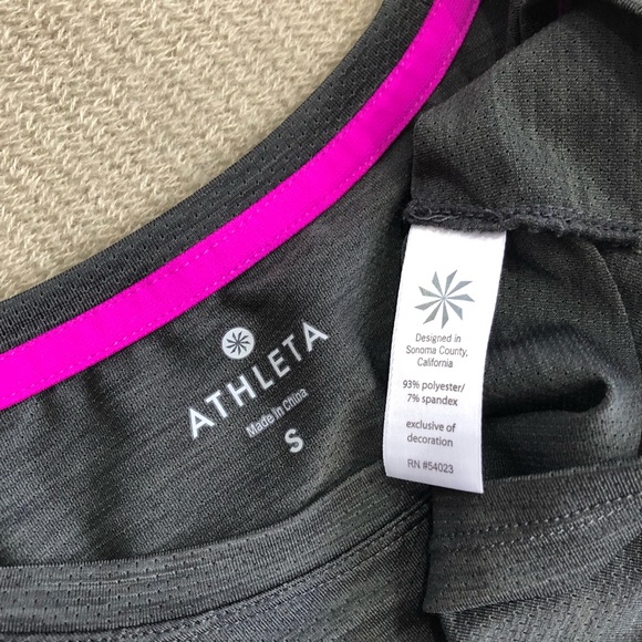 ATHLETA charcoal short sleeve t-shirt S - Picture 5 of 7